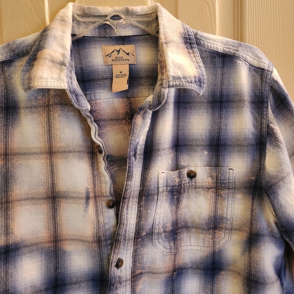 Bleached out graphic print flannel "Hay y'all" moo cow plaid - Picture 3 of 6